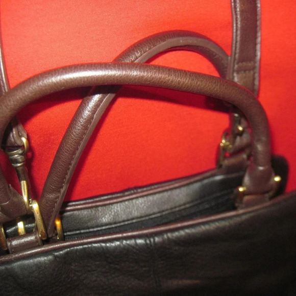 Vintage LIZ CLAIBORNE Leather Shoulder Purse Bag - Picture 5 of 6